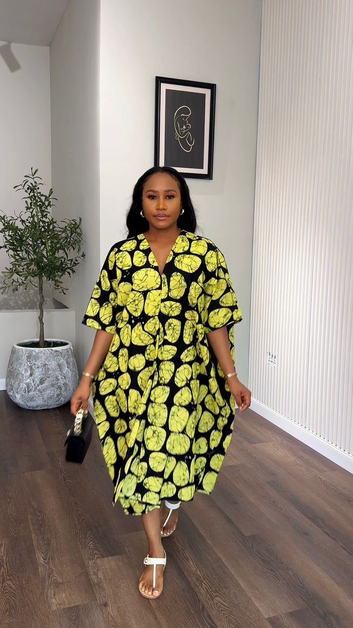 Midi Ankara bubu dress(ready to wear)