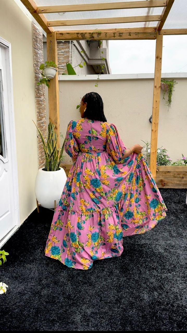 Dami crepe dress long