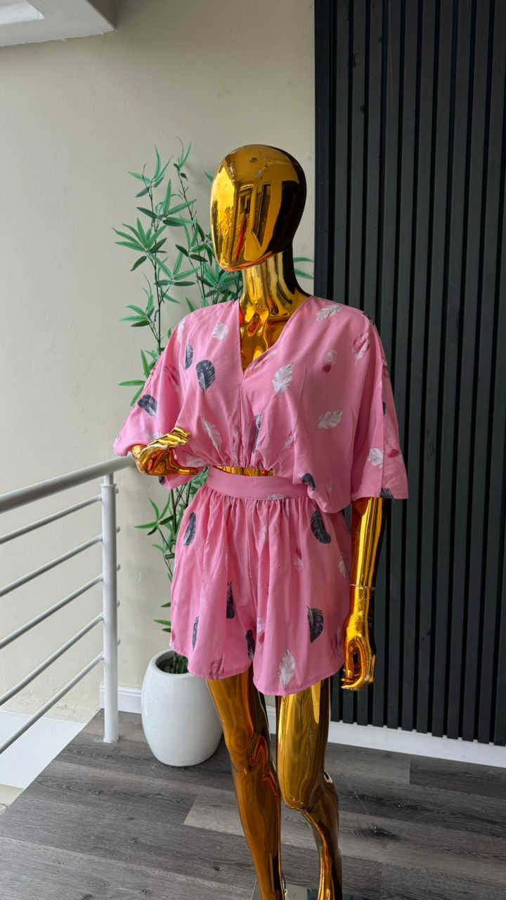 Lady crepe set short (ready to wear)