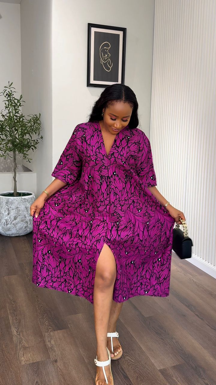 Midi Ankara bubu dress (ready to wear)