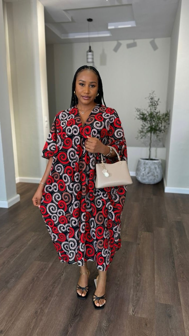 Midi Ankara bubu dress(ready to wear)
