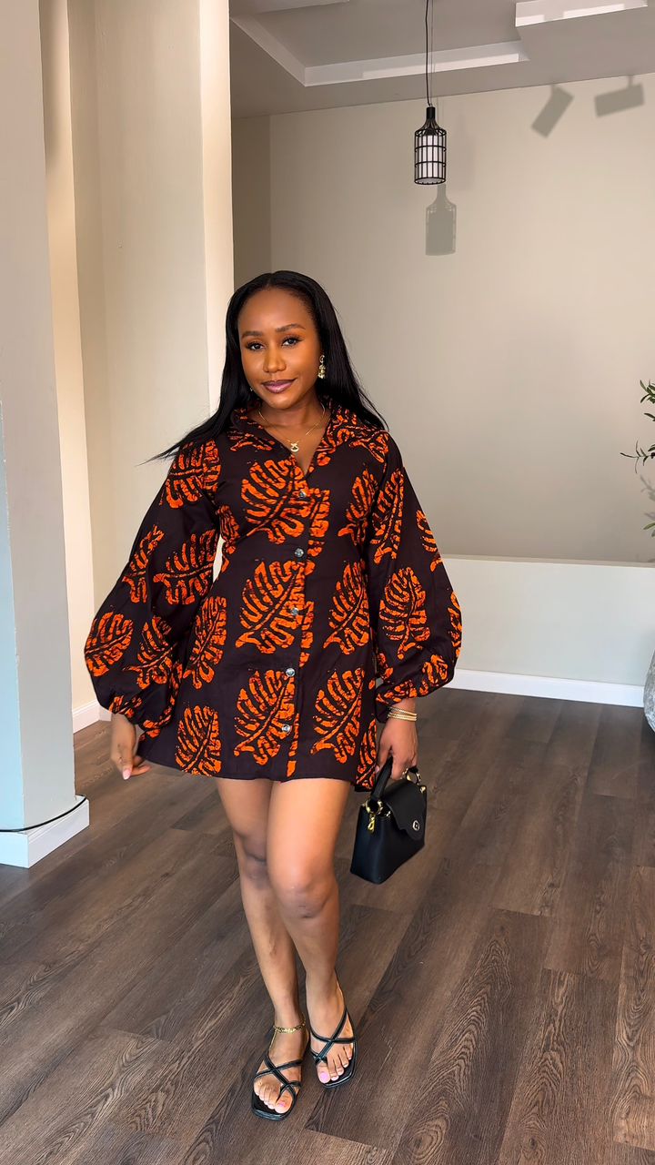 Morocco Ankara dress (ready for delivery)