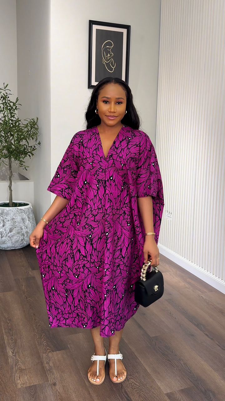 Midi Ankara bubu dress (ready to wear)