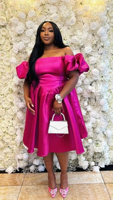 Orchid mikado dress