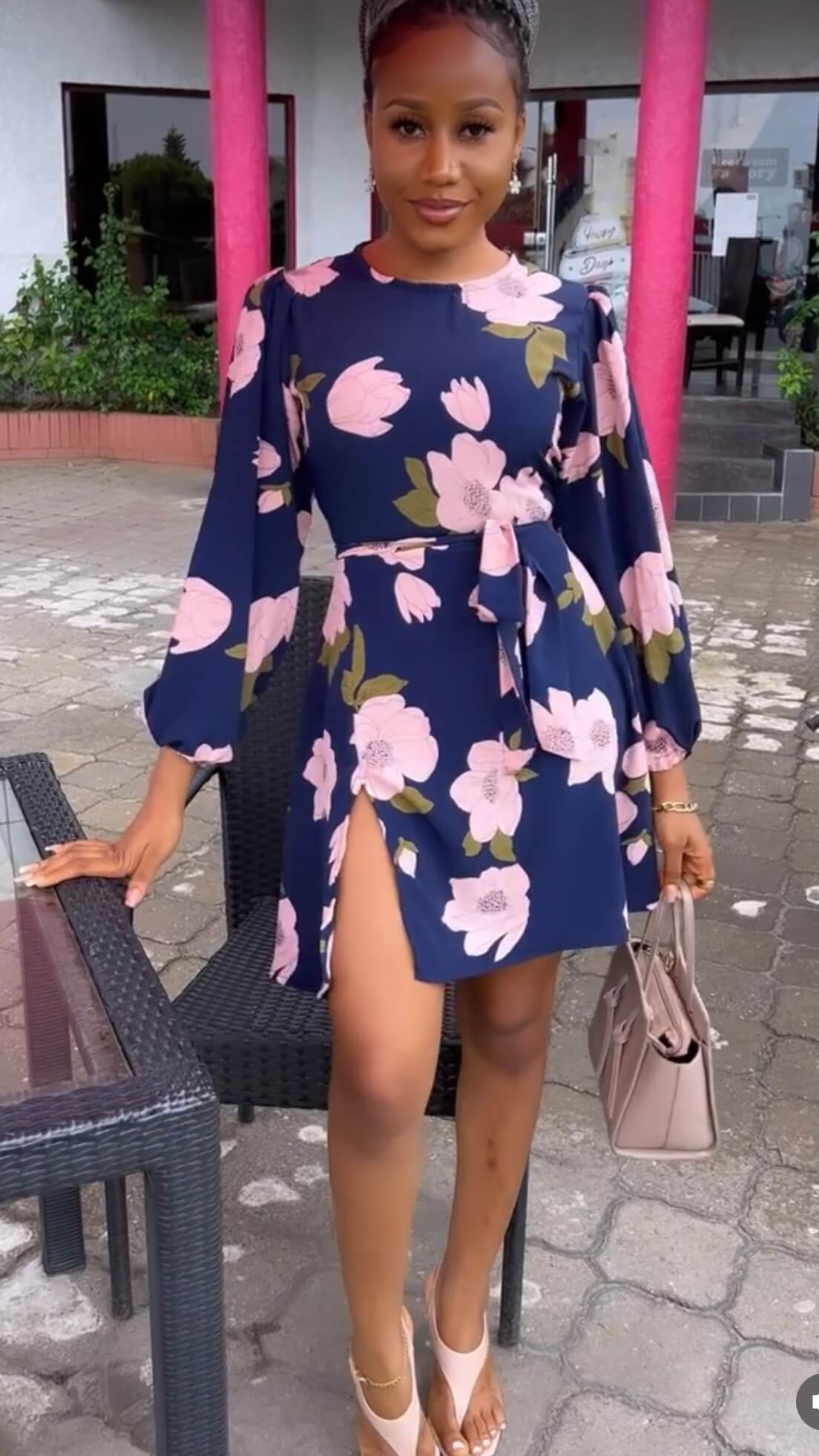 Simbi crepe dress
