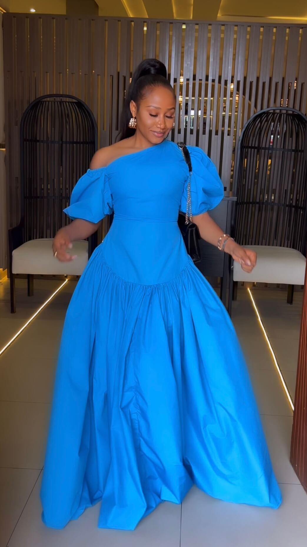 Cotton evening gown sale