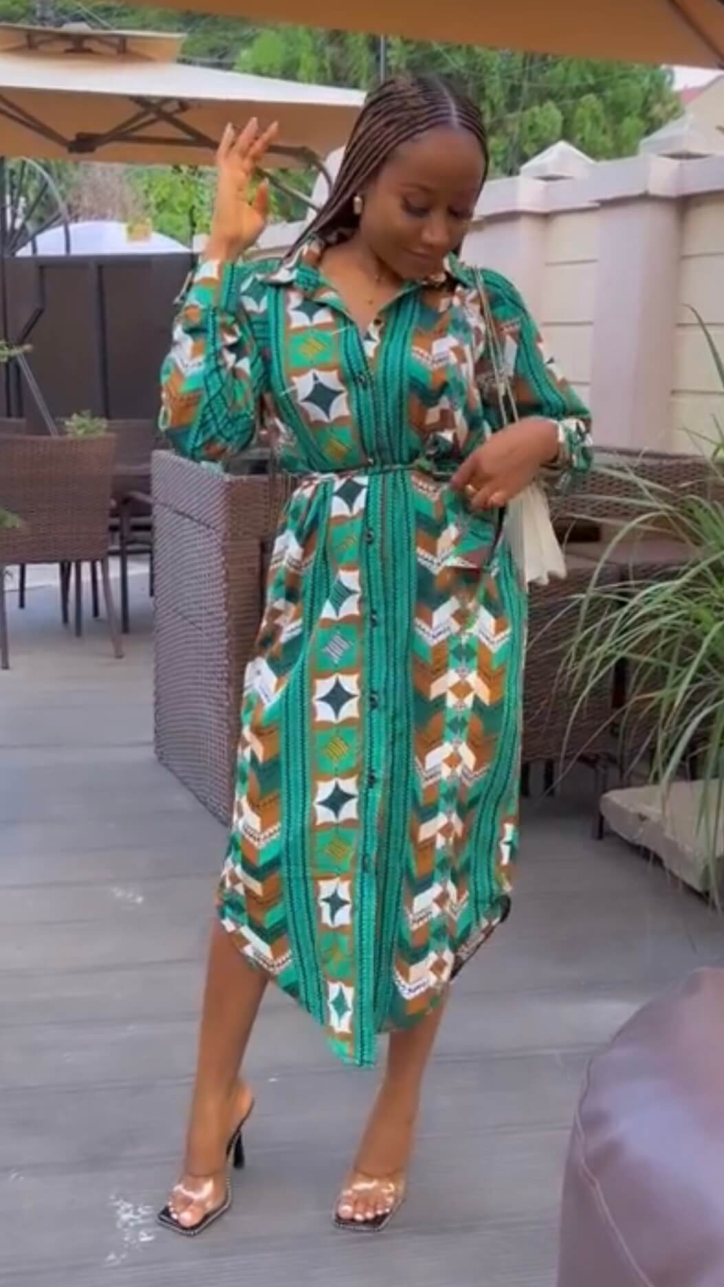 Shile crepe dress