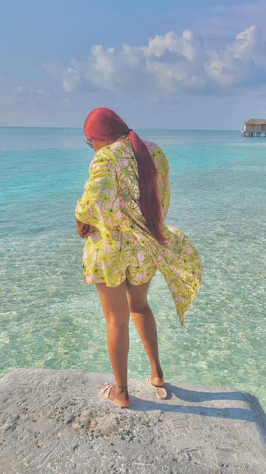 Island crepe set long