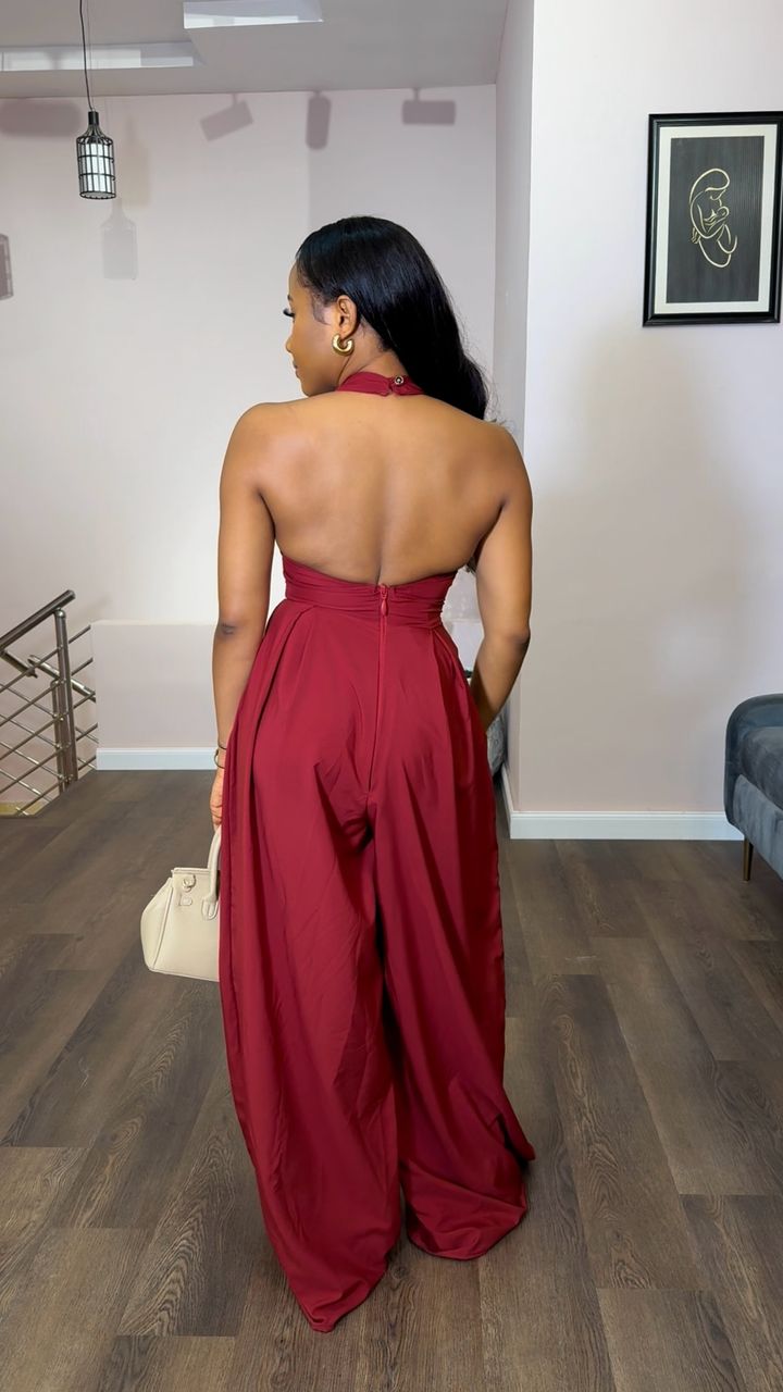 Money crepe jumpsuit (ready to wear)