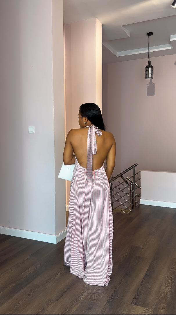 Rainbow crepe jumpsuit (ready to wear)