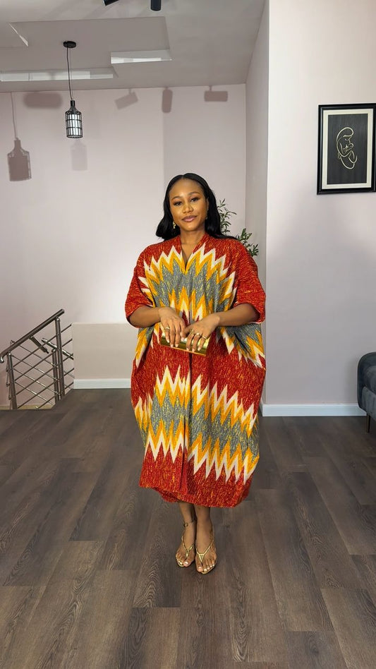 Midi Ankara bubu dress (ready to wear)