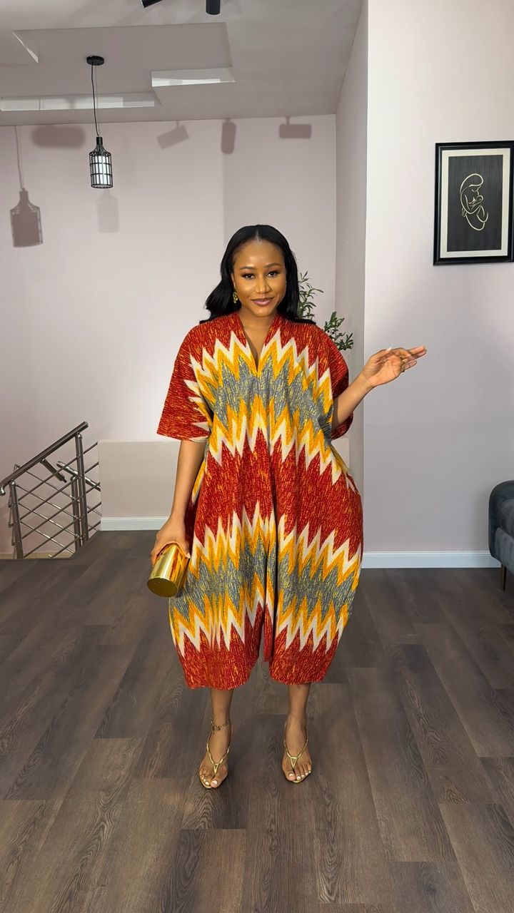Midi Ankara bubu dress (ready to wear)