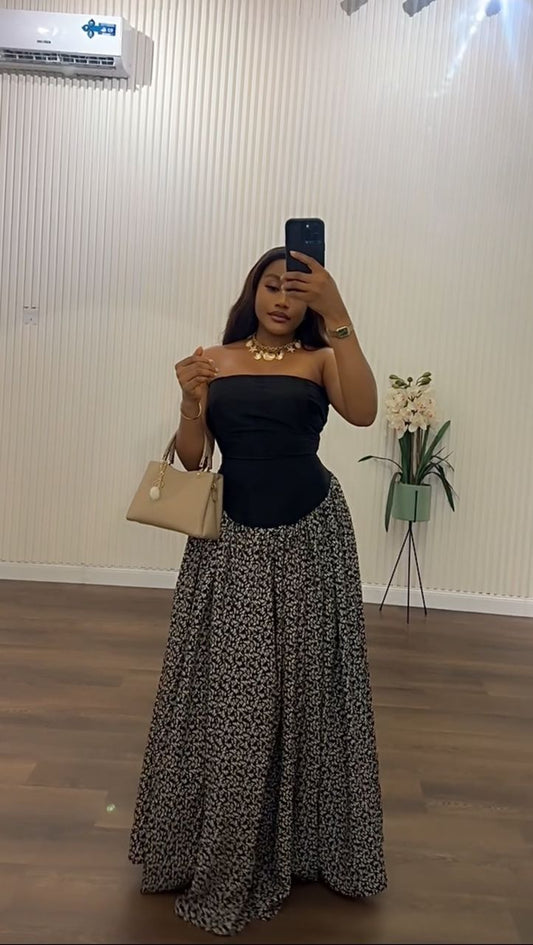Roseline crepe dress( ready to wear)