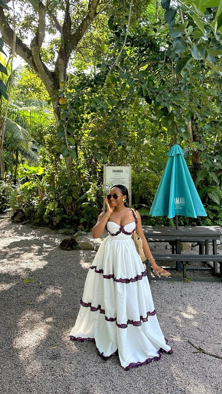 Cindy cotton/crepe dress( only available in 6-14)