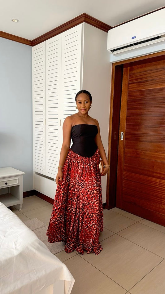 Roseline crepe dress( READY FOR DELIVERY)