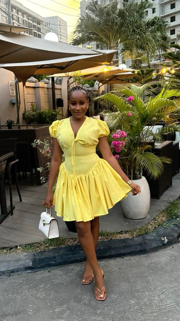 Banana cotton dress