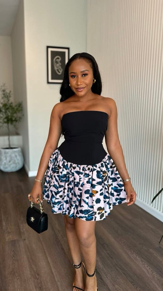 Roseline crepe dress short (ready to wear)