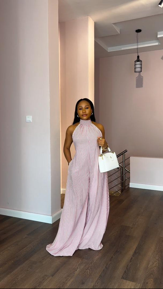 Rainbow crepe jumpsuit (ready to wear)