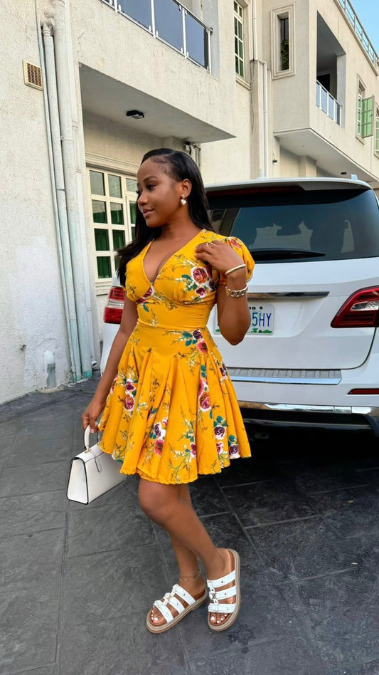 Sun crepe dress