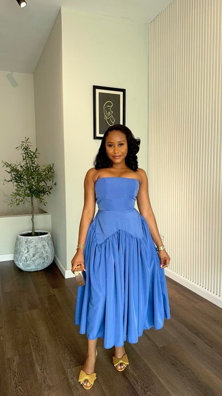 Pamela cotton dress midi (ready to wear)