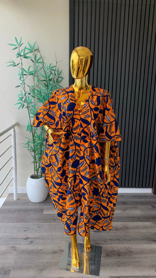 Midi Ankara bubu dress (ready to wear)