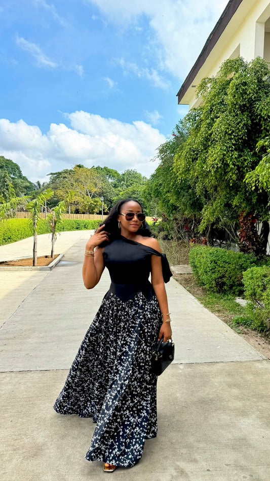 Motunrayo crepe dress(ready to wear)