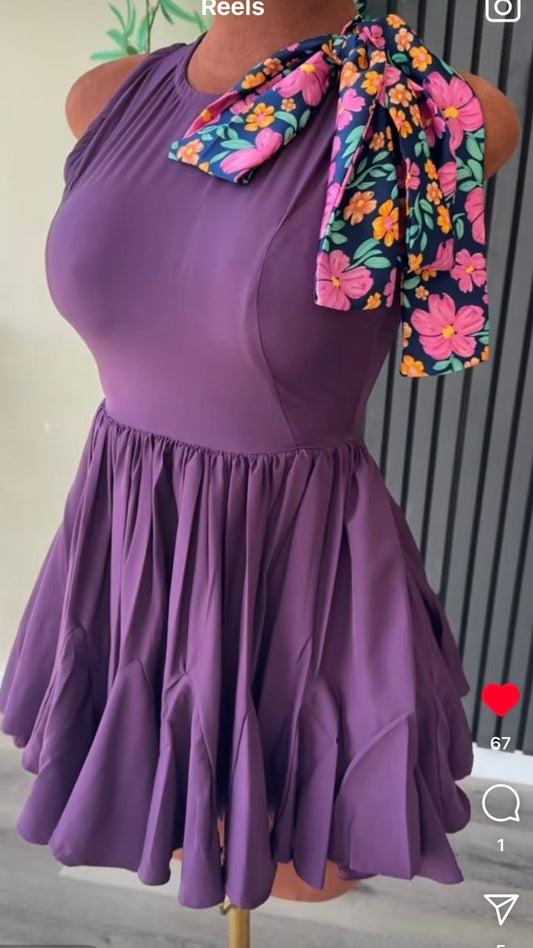 Clarion crepe dress