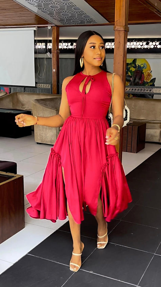 Candy crepe dress