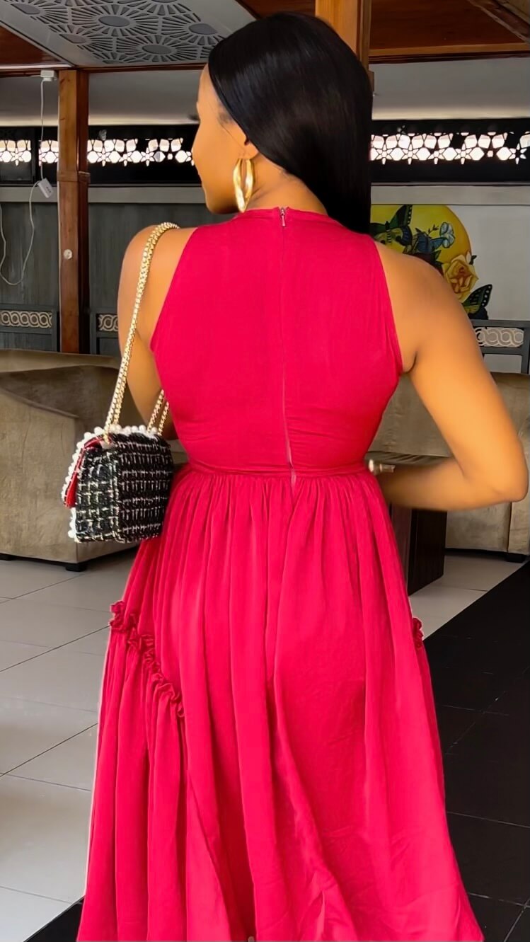 Candy crepe dress