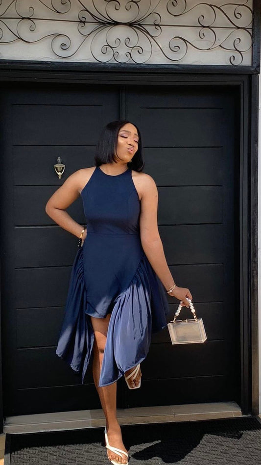 Shade crepe dress