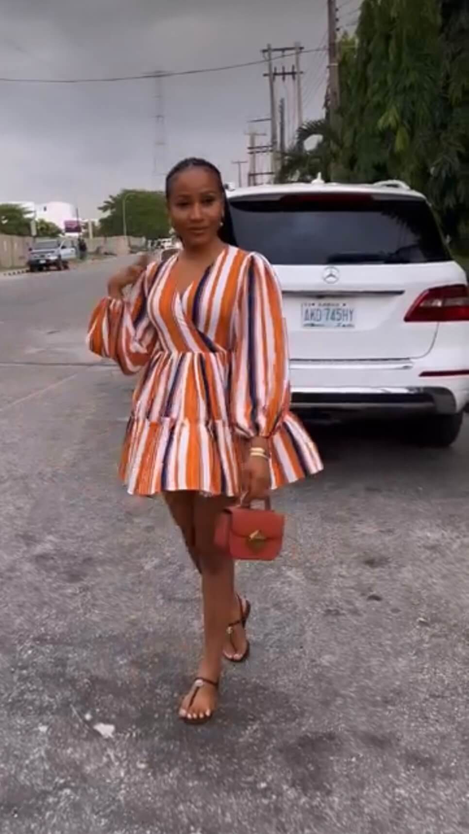 Tobi crepe dress