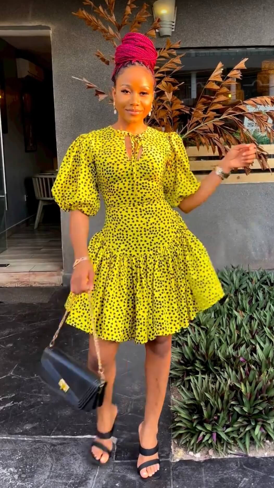 Amaka crepe dress
